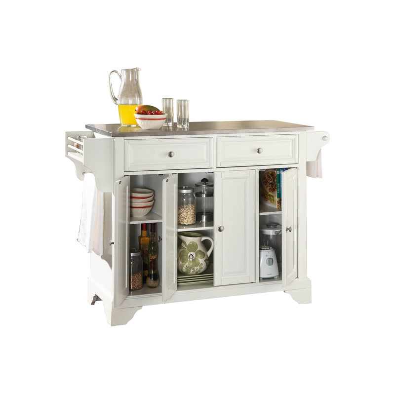 Three Posts™ Haslingden Metal Kitchen Island & Reviews Wayfair